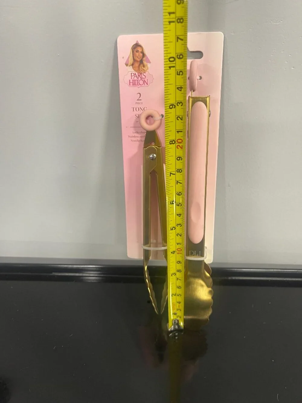 Paris Hilton Pink Gold Tong Set 2pc Kitchen Utensils New